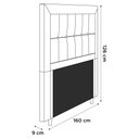 Ver imagem 4 de Cabeceira Cama Box Casal Queen Size Luxor 160cm com Tachas e Frame Suede Cinza - Abmaza