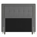 Ver imagem 1 de Cabeceira Cama Box Casal Queen Size Luxor 160cm com Tachas e Frame Suede Cinza - Abmaza
