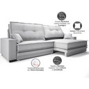 Ver imagem 7 de Sofá Palermo 2,00m Retrátil e Reclinável Linho Soft Prata - Netsofas