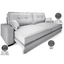 Ver imagem 3 de Sofá Palermo 2,00m Retrátil e Reclinável Linho Soft Prata - Netsofas