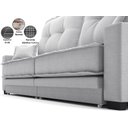 Ver imagem 5 de Sofá Palermo 2,00m Retrátil e Reclinável Linho Soft Prata - Netsofas