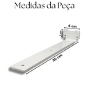 Ver imagem 7 de Oito Suportes de Prateleira Tipo Mão Francesa 30cm Fixação de Parede Acabamento Aço Branco