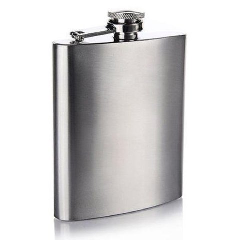 Cantil Bolso Militar Inox Garrafa Armazenar Bebida 210ml Álcool Porta Whisky Vodca Garrafinha