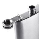 Ver imagem 4 de Cantil Bolso Militar Inox Garrafa Armazenar Bebida 210ml Álcool Porta Whisky Vodca Garrafinha