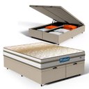 Ver imagem 1 de Cama Box Baú com Colchão de Molas Ensacadas Double Face Pillow Euro Alfa Probel Queen 158cm