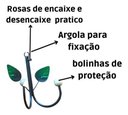 Ver imagem 5 de Cabide 2 Ganchos Rosas de Ferro - Suporte Duplo:bege