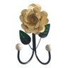 Cabide 2 Ganchos Rosas de Ferro - Suporte Duplo:bege - 1