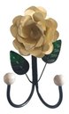 Ver imagem 1 de Cabide 2 Ganchos Rosas de Ferro - Suporte Duplo:bege