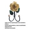 Cabide 2 Ganchos Rosas de Ferro - Suporte Duplo:bege - 4