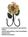Ver imagem 4 de Cabide 2 Ganchos Rosas de Ferro - Suporte Duplo:bege