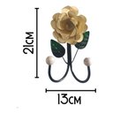 Ver imagem 3 de Cabide 2 Ganchos Rosas de Ferro - Suporte Duplo:bege