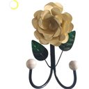Ver imagem 2 de Cabide 2 Ganchos Rosas de Ferro - Suporte Duplo:bege
