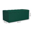 Ver imagem 3 de Recamier Calcadeira Bau 90 Cm Dalia Linho Verde Musgo Artte