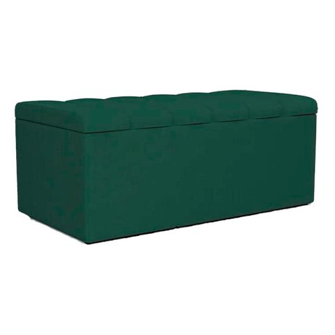 Recamier Calcadeira Bau 90 Cm Dalia Linho Verde Musgo Artte