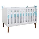 Ver imagem 2 de Kit Quarto Infantil Retrô Theo Branco - Berço + Cômoda + Guarda-roupa