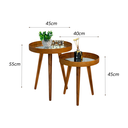 Ver imagem 6 de Mesa Centro Espelhada Redonda Auxiliar Pé Palito Sala Estar:madeirado com Espelhos