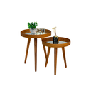 Ver imagem 4 de Mesa Centro Espelhada Redonda Auxiliar Pé Palito Sala Estar:madeirado com Espelhos