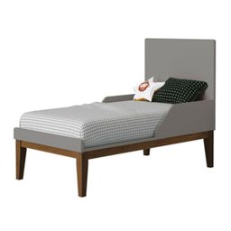 Kit Quarto Infantil Square Cinza - Berço + Cômoda com Porta + Guarda-roupa 3 Portas - 3