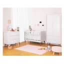 Ver imagem 1 de Kit Quarto Infantil Theo Branco - Berço + Cômoda + Guarda-roupa 2 Portas