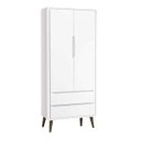 Ver imagem 4 de Kit Quarto Infantil Theo Branco - Berço + Cômoda + Guarda-roupa 2 Portas