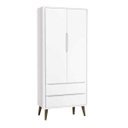 Ver imagem 4 de Kit Quarto Infantil Theo Branco - Berço + Cômoda + Guarda-roupa 2 Portas