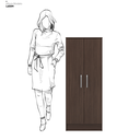 Ver imagem 5 de Armário Multiuso 2 Portas 4 Prateleiras 128 cm Ballena Café Touch