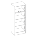 Ver imagem 7 de Armário Multiuso 2 Portas 4 Prateleiras 128 cm Ballena Café Touch