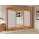 Ver imagem 2 de Guarda-roupas Casal Nice 3 Portas 1 Espelho 4 Gavetas Flex com Pés - Lp - Rei de Casa Amendoa Clean/