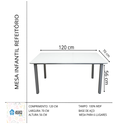 Ver imagem 7 de Jogo de Mesa Infantil 120 com 4 Cadeiras Brancas Resistente Refeitório Escola Creche Atividade
