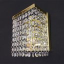 Ver imagem 3 de Arandela Meia face dourara com pedras de cristais