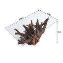 Ver imagem 3 de Mesa Jantar 6 Lugares 2,0m x 1,0m Base de Raiz Natural com Tampo Vidro Temperado Cor:Vidro Translú