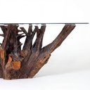 Ver imagem 6 de Mesa Jantar 6 Lugares 2,0m x 1,0m Base de Raiz Natural com Tampo Vidro Temperado Cor:Vidro Translú