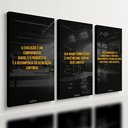 Ver imagem 1 de Kit 3 Quadro Decorativo Academia Motivacional Quarto Gym 28x20cm