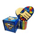 Ver imagem 1 de Kit Presente Quebra-cabeça coração Colorido para Autistas - Coleção TEA e Amor Reidopendrive KIT-AUT