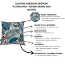 Ver imagem 2 de Kit 2 Almofadas Cheias Waterhavana Impermeável Área Externa Estampa Digital 100% Algodão Folha Azul 