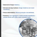 Ver imagem 3 de Mesa Redonda Industrial 80cm Branca Tampo Madeira Imbuia