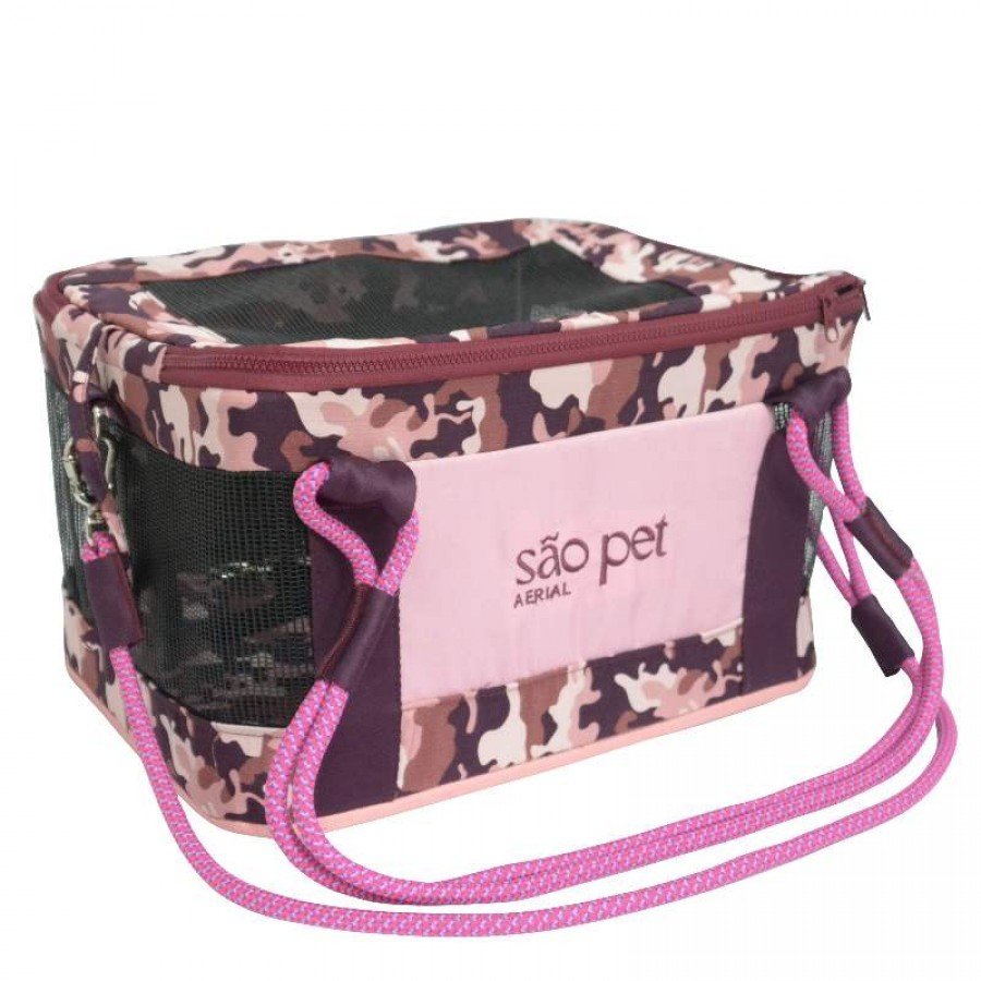 Bolsa Aerial Sao Pet Selva Rosa 43x32x24 Cm