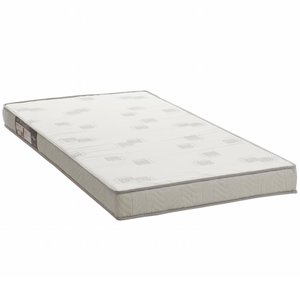 Colchão Solteiro 78x188x12 Espuma D23 Liso Light Branco Cinza - Ortobom