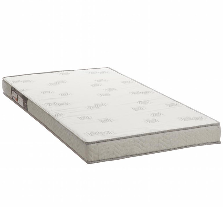 Colchão Solteiro 78x188x12 Espuma D23 Liso Light Branco Cinza - Ortobom