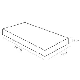 Colchão Solteiro 78x188x12 Espuma D23 Liso Light Branco Cinza - Ortobom - 3