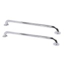 Ver imagem 1 de Barra Alça Apoio 60cm Aço Inox Kit 2 Uni PCD Acessibilidade Cadeirante Idoso Gestante Suporte Evita 