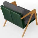 Ver mais imagens de Kit 03 Poltronas Decorativas Sala Estar Pietra L02 Facto Verde Musgo Linho Cinza Escuro - Lyam