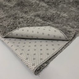 Tapete Felpudo Sala Quarto e Escritório Antiderrapante Fofo Casa Dona 140x200cm Cinza - 4