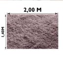 Ver imagem 6 de Tapete Felpudo Sala Quarto e Escritório Antiderrapante Fofo Casa Dona 140x200cm Cinza