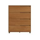 Ver imagem 2 de Cômoda Quarto 80cm X 104cm com 4 Gavetas Usinadas 100% Mdf Cor:nature