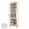 Armário Paneleiro Torre Quente 1 Forno Évelin Off White – Henn - 3
