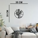 Ver imagem 1 de Painel Vazado cacto MDF Preto Tamanho P