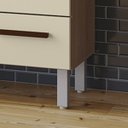Ver imagem 2 de Kit Cozinha Compacta Vitória 118 cm 4 Portas 3 Gavetas Moblis: Savana Off White