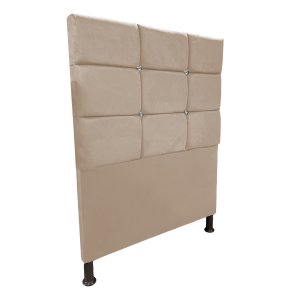 Cabeceira de Cama Box Solteiro 80cm Estofada Lari Tt - Bege