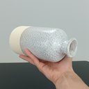 Ver imagem 4 de Vaso Garrafa Decorativo de Cerâmica Cinza 20x10x10cm Enfeite Sala Mesa Estante